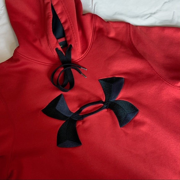 Under Armour Red Hooded Sweatshirt - Picture 3 of 8